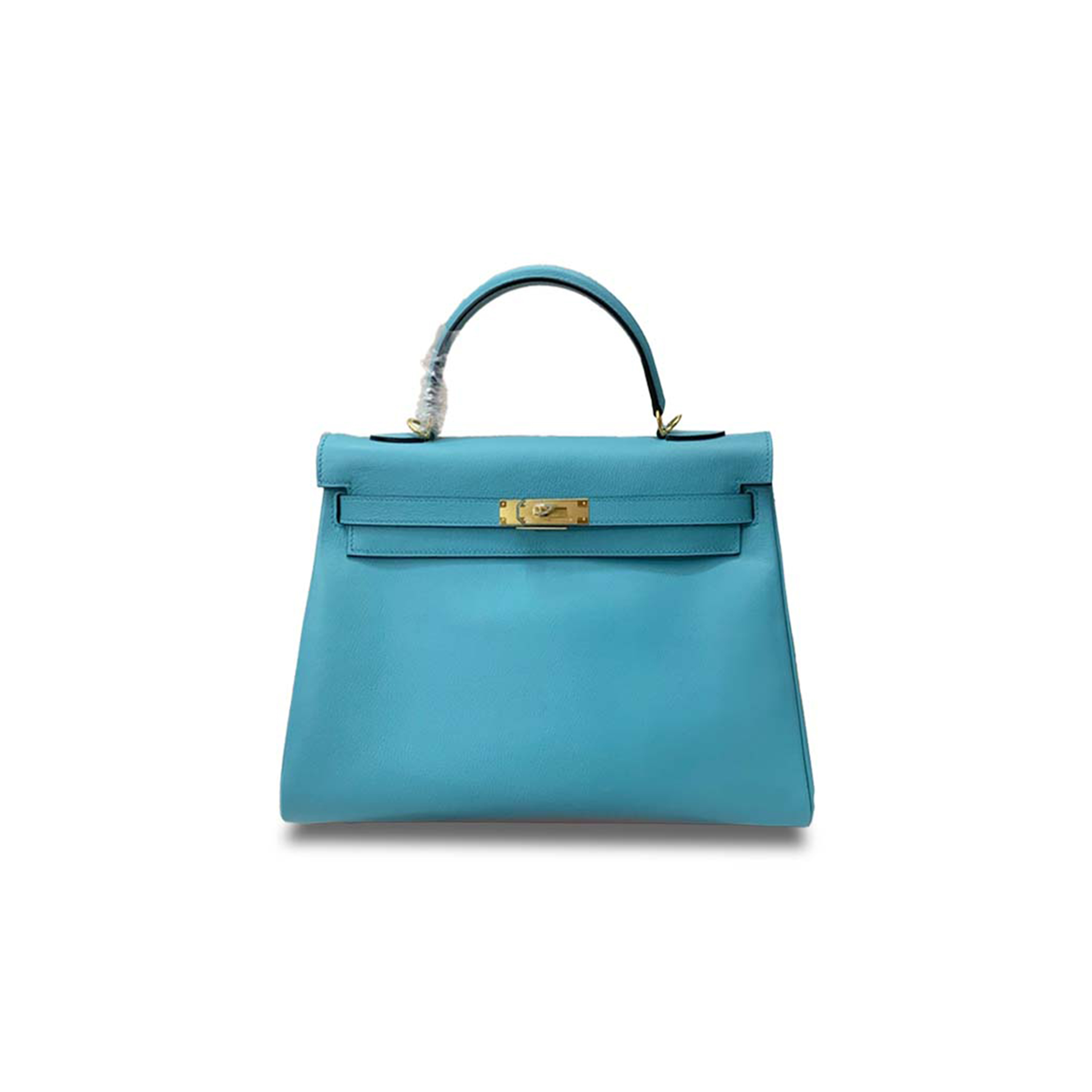 HERMÈS MASTER KELLY 35 CHEVRE BLUE GOLD BUCKLE (35*24*12cm) 